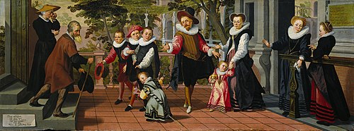 Rich Children, Poor Parents, 1599, Pieter Pietersz l'Ancien
