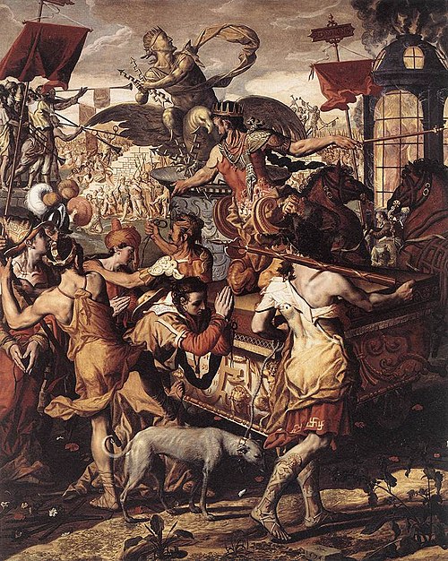The three youths in the fiery furnace, 1575, Pieter Pietersz l'Ancien