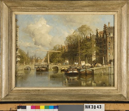 De Kloveniersburgwal in Amsterdam, 1887, Johannes Christiaan Karel Klin