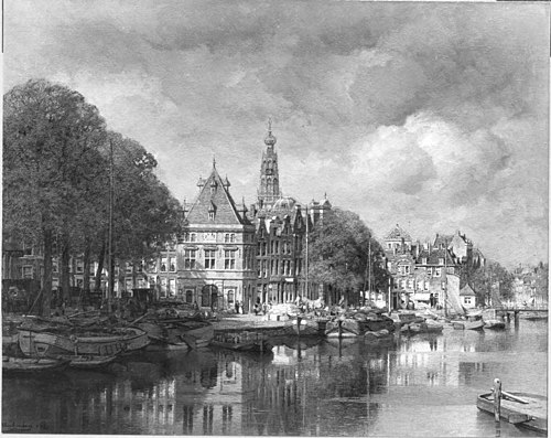 View of the Spaarne in Haarlem, 1921, Johannes Christiaan Karel Klin