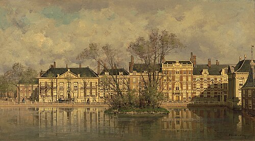 The Korte Vijverberg in The Hague, 1876, Johannes Christiaan Karel Klin