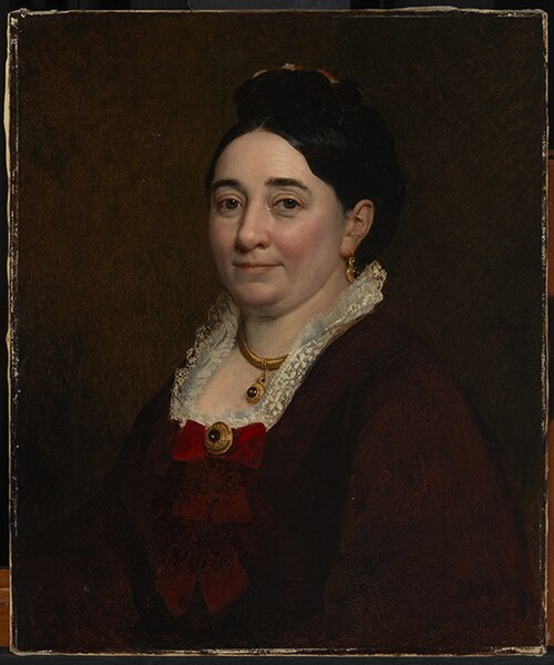 Bildnis Frau Oberst Ferdinand Horchler, geb. Daampart aus Liverpool, 1879, Lorenz Vogel