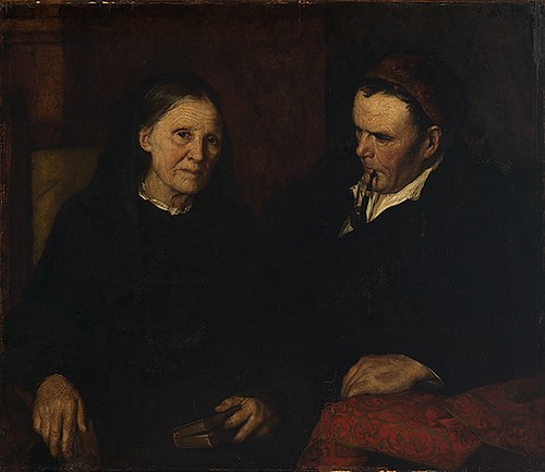Die Eltern des Künstlers am Tage ihrer Goldenen Hochzeit, 1880, Lorenz Vogel