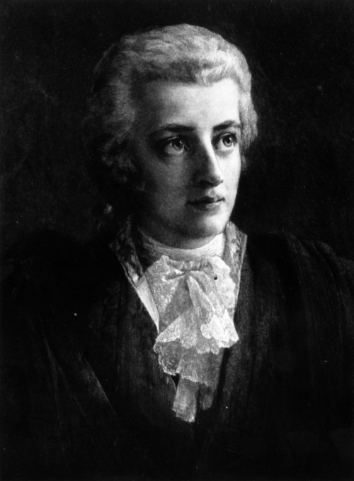 portrait of Wolfgang Amadeus Mozart, 1783, Lorenz Vogel
