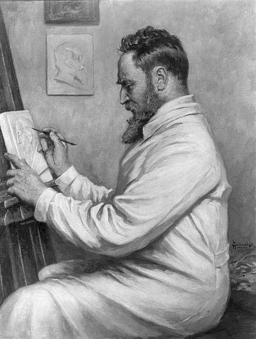 Portrait of Johannes Cornelis Wienecke (1872-1945), medalist, 1930, Johan Gabriëlse