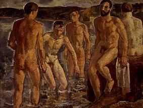 Badende Männer, 1927, Lothar Bechstein