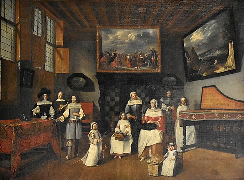 Family portrait, 1678, Gillis van Tilborch