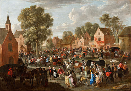 Village kermis, 1660, Gillis van Tilborch