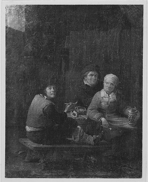 Raucher auf einer Bank, 1651, Gillis van Tilborch