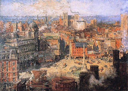 Columbus Circle, 1909, Colin Campbell Cooper
