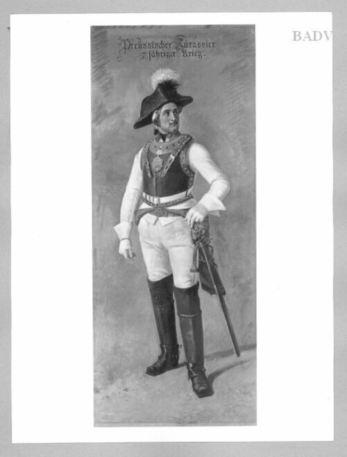 Preußischer Kürassier im siebenjährigen Krieg, 1861, Louis Braun