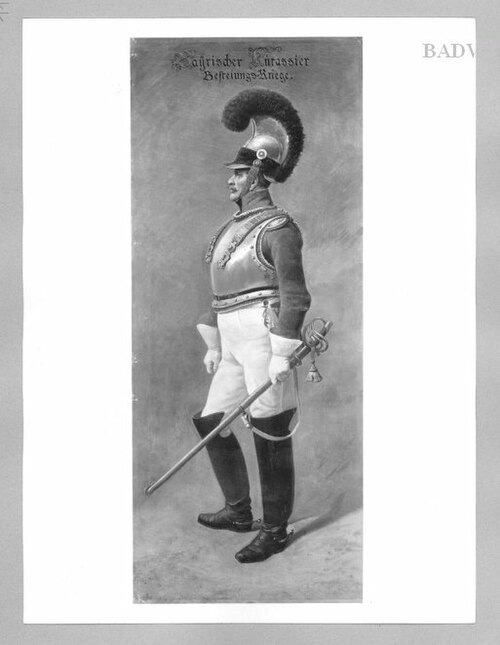 Bayerischer Kürassier zur Zeit der Befreiungskriege, 1861, Louis Braun