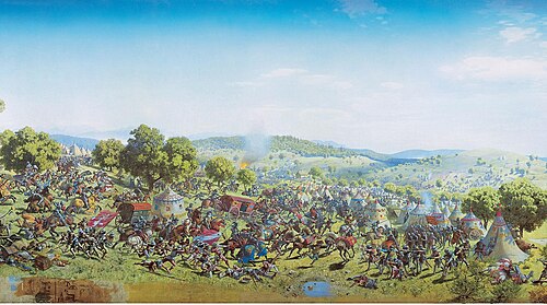 Panorama of the Battle of Murten, 1893, Louis Braun