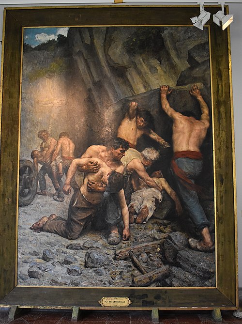 Éboulement dans une carrière, 1884, Louis Antoine Capdevielle