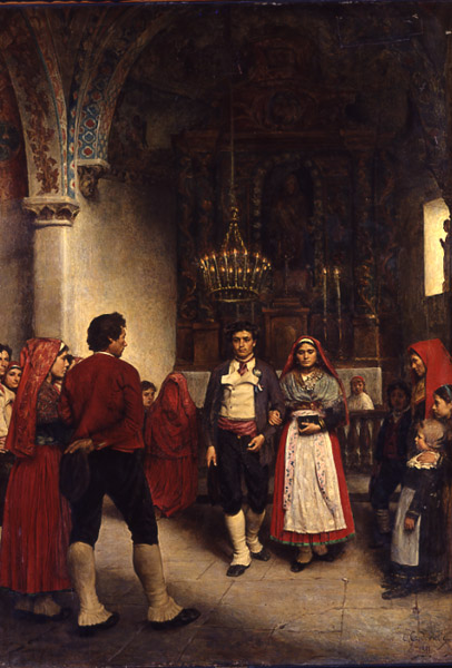Wedding in Laruns, 1881, Louis Antoine Capdevielle