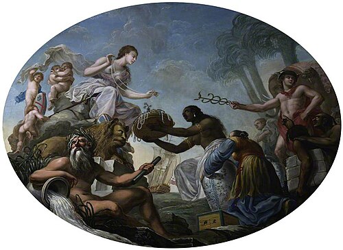 The East Offering its Riches to Britannia, 1778, Spiridione Roma