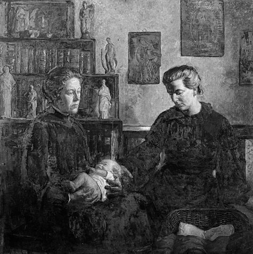 Figurgruppe. To kvinder og et barn, 1905, Sigurd Wandel
