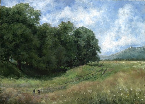 Feldweg bei Kronberg im Taunus, 1877, Louis Eysen