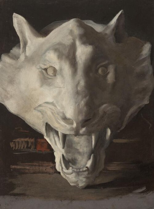 Head of a white leopard, , Louis John Steele