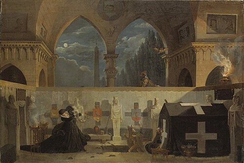 Scene from "Fale Bure", act IV. Play by J G de la Gardie 1795, 1795, Louis-Jean Desprez