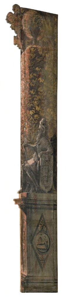 Kuliss till "Trägård till Christina", 10 delar: Kuliss för vänstra delen av scenen, del av häck, 1785, Louis-Jean Desprez