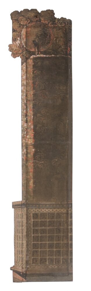 Kuliss till "Trägård till Christina", 10 delar: Kuliss för vänstra delen av scenen, del av häck, 1785, Louis-Jean Desprez