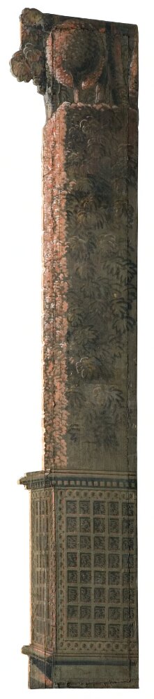 Kuliss till "Trägård till Christina", 10 delar: Kuliss för vänstra delen av scenen, del av häck, 1785, Louis-Jean Desprez