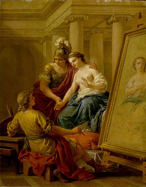 Apelle tombant amoureux de Campaspe, 1773, Louis Jean François Lagrenée