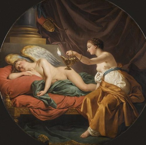 Psyché surprend l'amour endormi, 1768, Louis Jean François Lagrenée