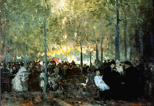 Open air restaurant in Kassel, 1902, Louis Kolitz