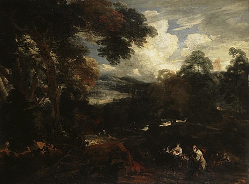 Landscape with Flight into Egypt, 1675, Lucas Achtschellinck