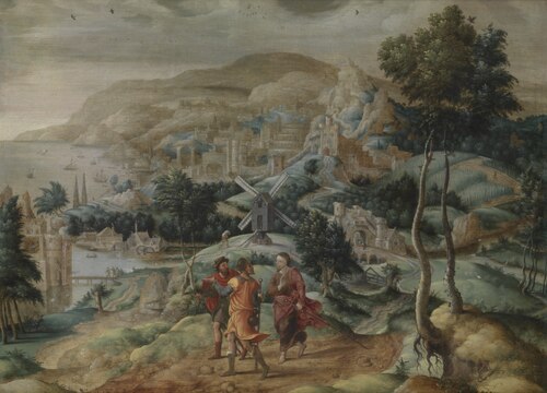 The Journey to Emmaus, 1560, Lucas Gassel