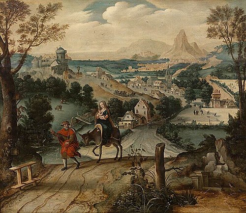 The Flight into Egypt, 1545, Lucas Gassel