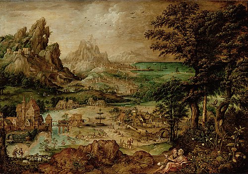 Landscape with Judah and Thamar, 1548, Lucas Gassel