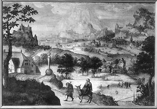 Flight into Egypt, 1540, Lucas Gassel