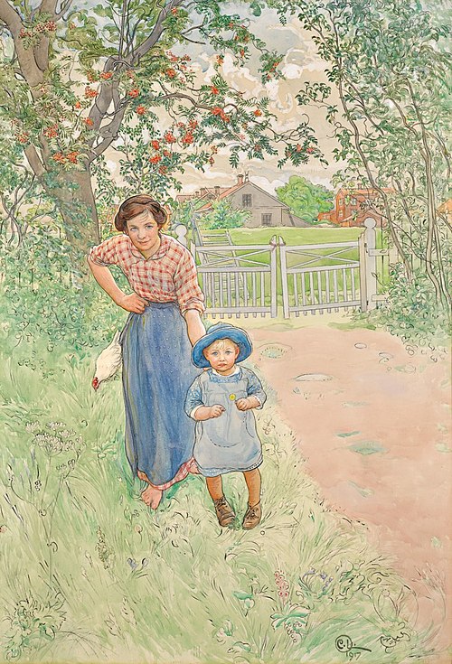 Say Hello to the Gentleman!, , Carl Larsson