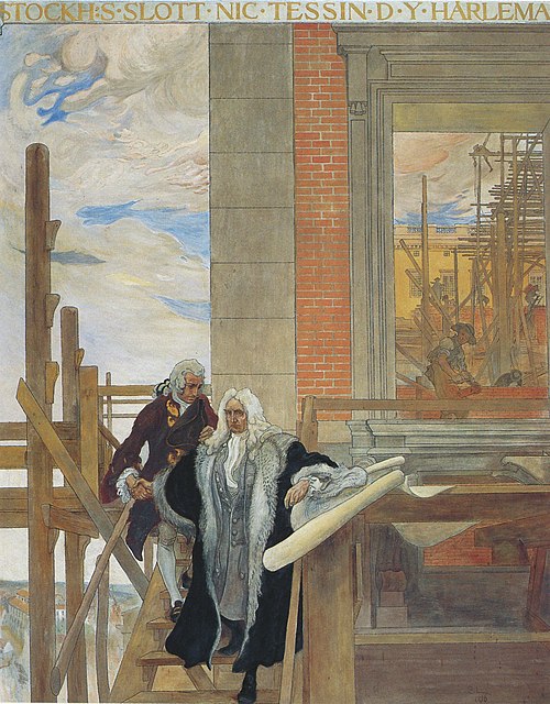 Christ and Nicodemus, 1896, Carl Larsson