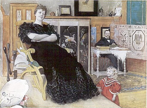 Anna Norrie (1848-1922). Portrait., 1895, Carl Larsson