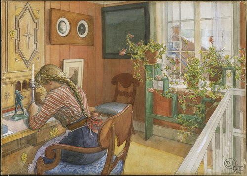 Letter-Writing, 1912, Carl Larsson