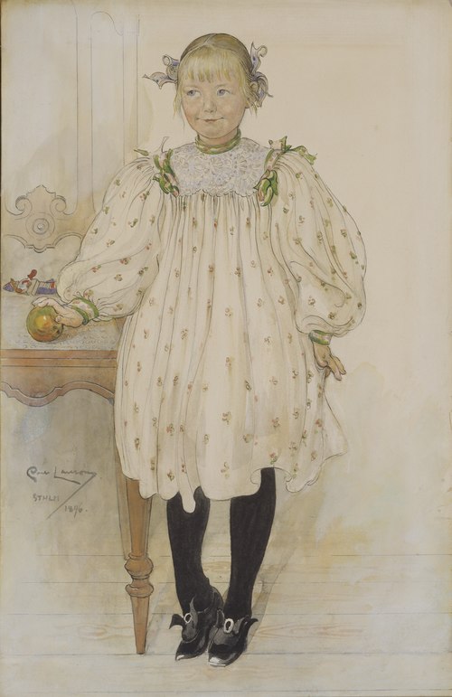 Martha Winslow as a Girl, 1896, Carl Larsson