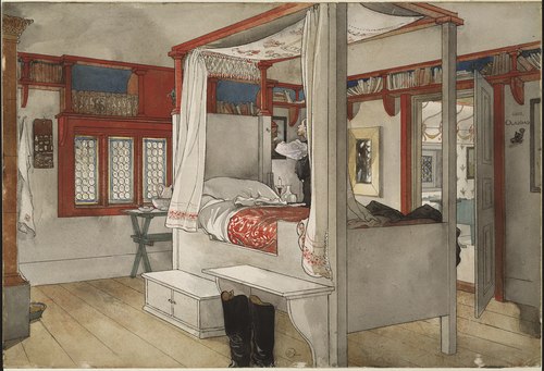 Daddy's Room. From A Home (26 watercolours), 1899, Carl Larsson