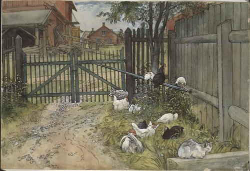 The Gate. From A Home (26 watercolours), 1899, Carl Larsson