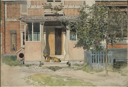 The Veranda. From A Home (26 watercolours), , Carl Larsson