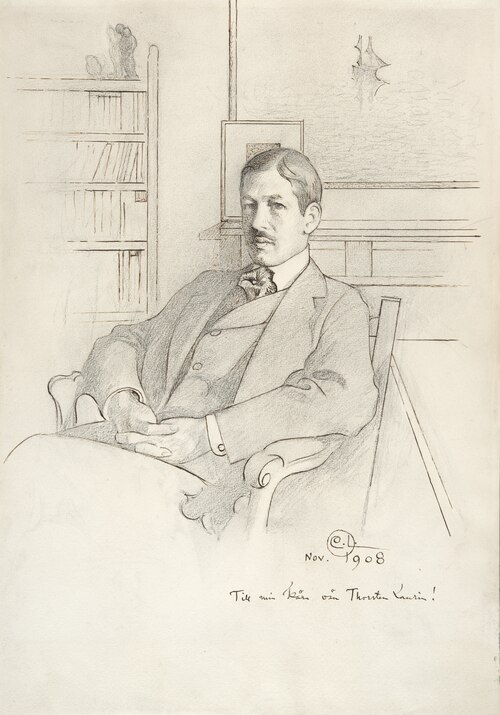 Portrait of Thorsten Laurin, 1908, Carl Larsson