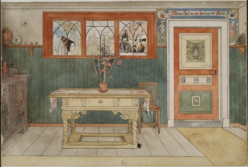 The Dining Room. From A Home (26 watercolours), , Carl Larsson
