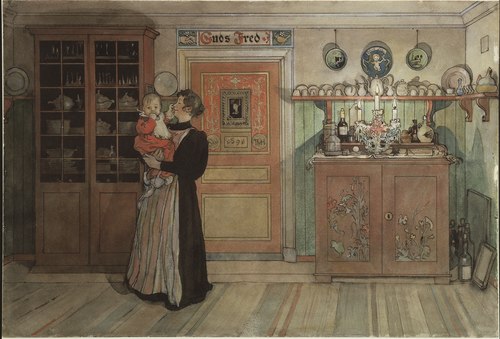 Between Christmas and New Year. From A Home (26 watercolours), 1899, Carl Larsson