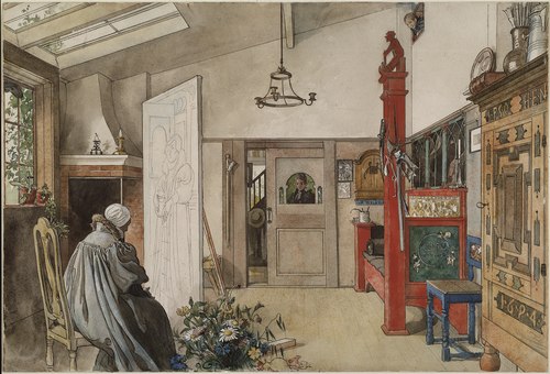 The Studio. From A Home (26 watercolours), 1899, Carl Larsson
