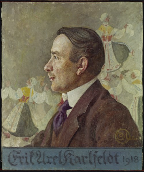 Erik Axel Karlfedt, the poet, 1918, Carl Larsson
