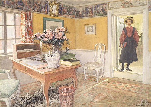 School Girl in an Interior, 1910, Carl Larsson