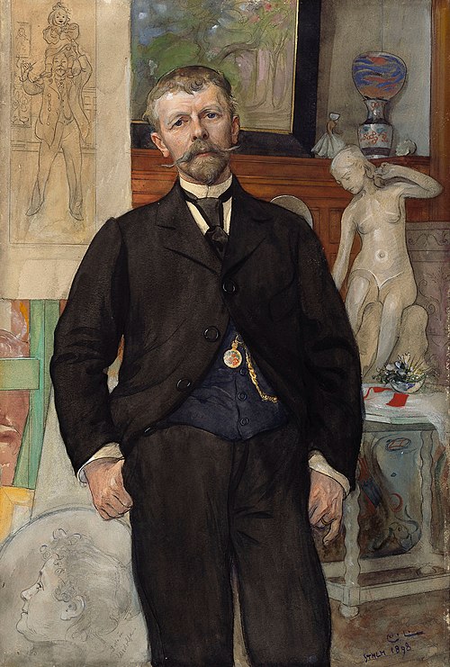 Portrait of the Architect Jac. Ahrenberg, 1898, Carl Larsson